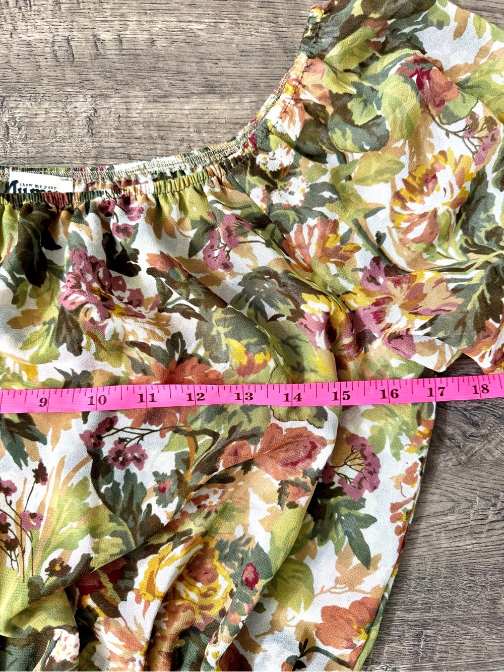 Show Me Your Mumu Lima Scrunch Top Floral Off Shoulder Boho Medium - Picture 6 of 9